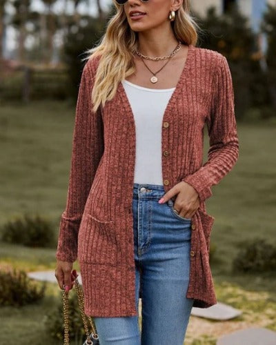 Ivyshape | Long-sleeved Women's Cardigan