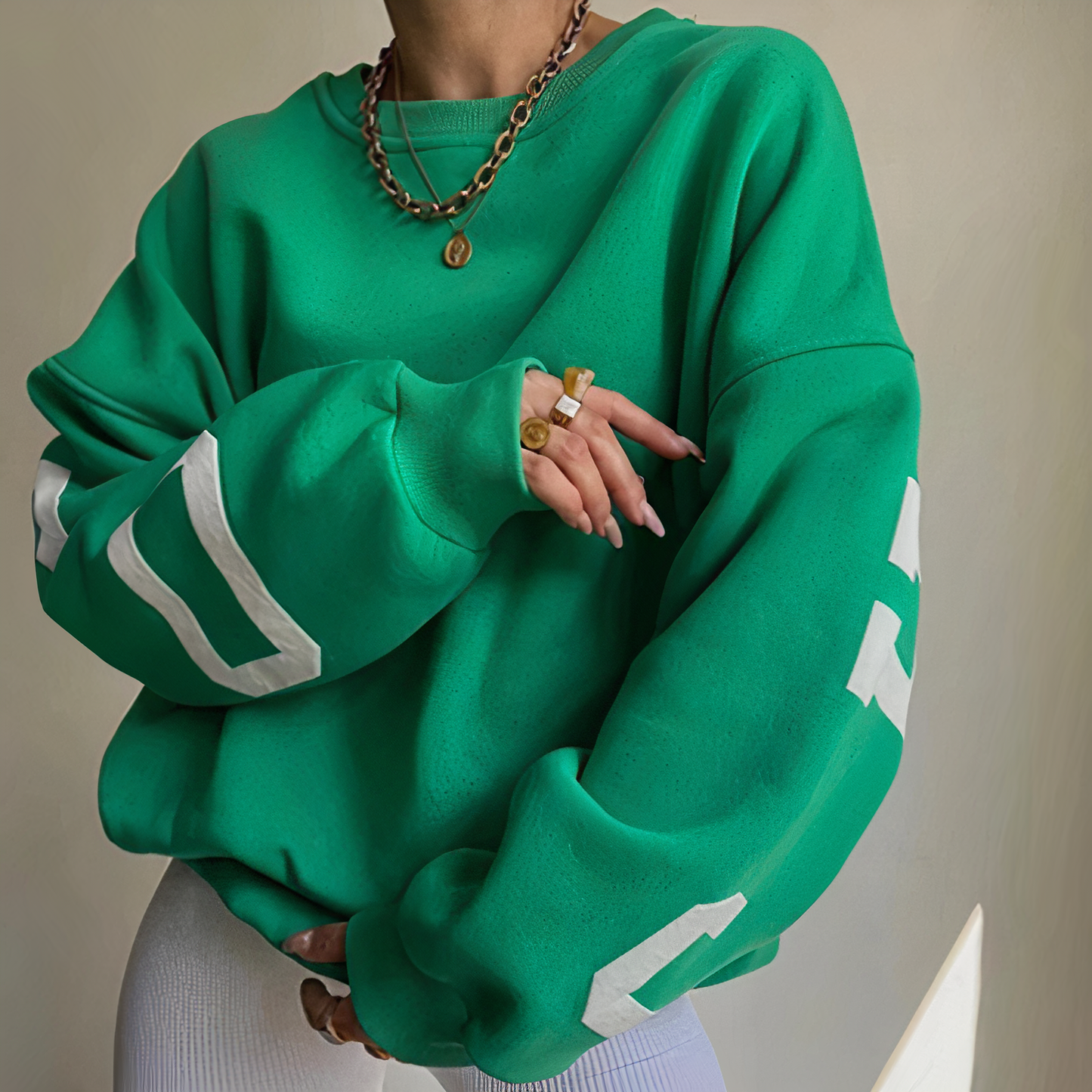 Ivyshape | Pullover with Letter Print