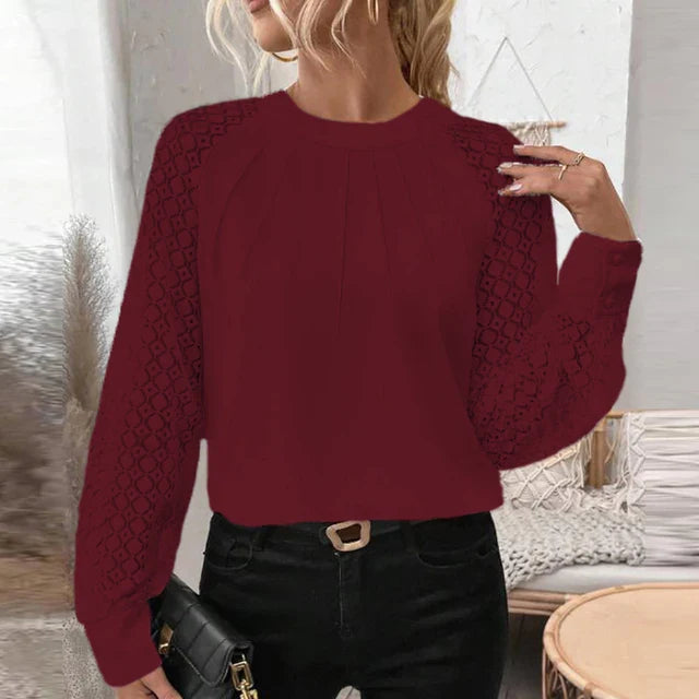 Graceful Lace Sleeve Blouse for Women