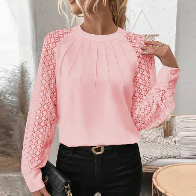 Graceful Lace Sleeve Blouse for Women