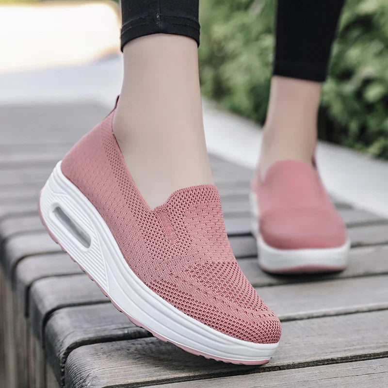 Supportive Air Cushion Platform Mules for Women