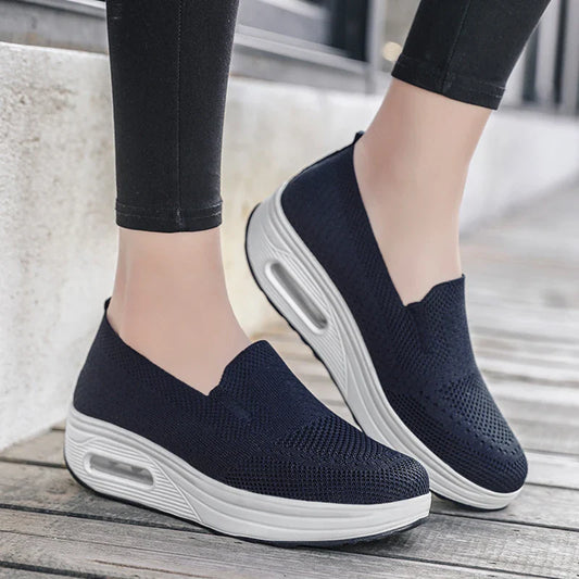 Supportive Air Cushion Platform Mules for Women