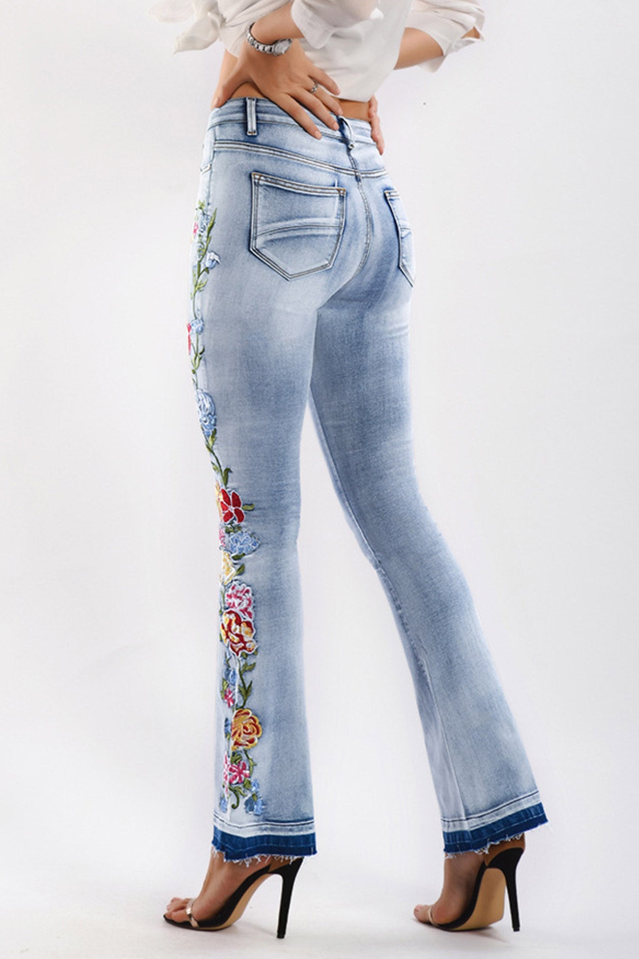 Flared Denim Pants