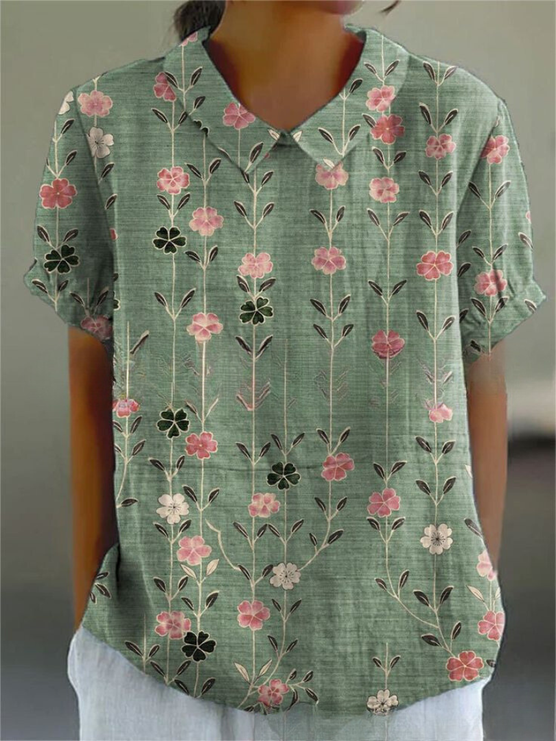 Ivyshape | Women's Floral Shirt Comfy