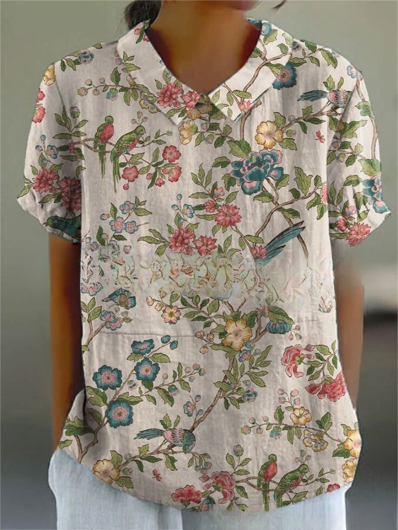 Ivyshape | Women's Floral Shirt Comfy