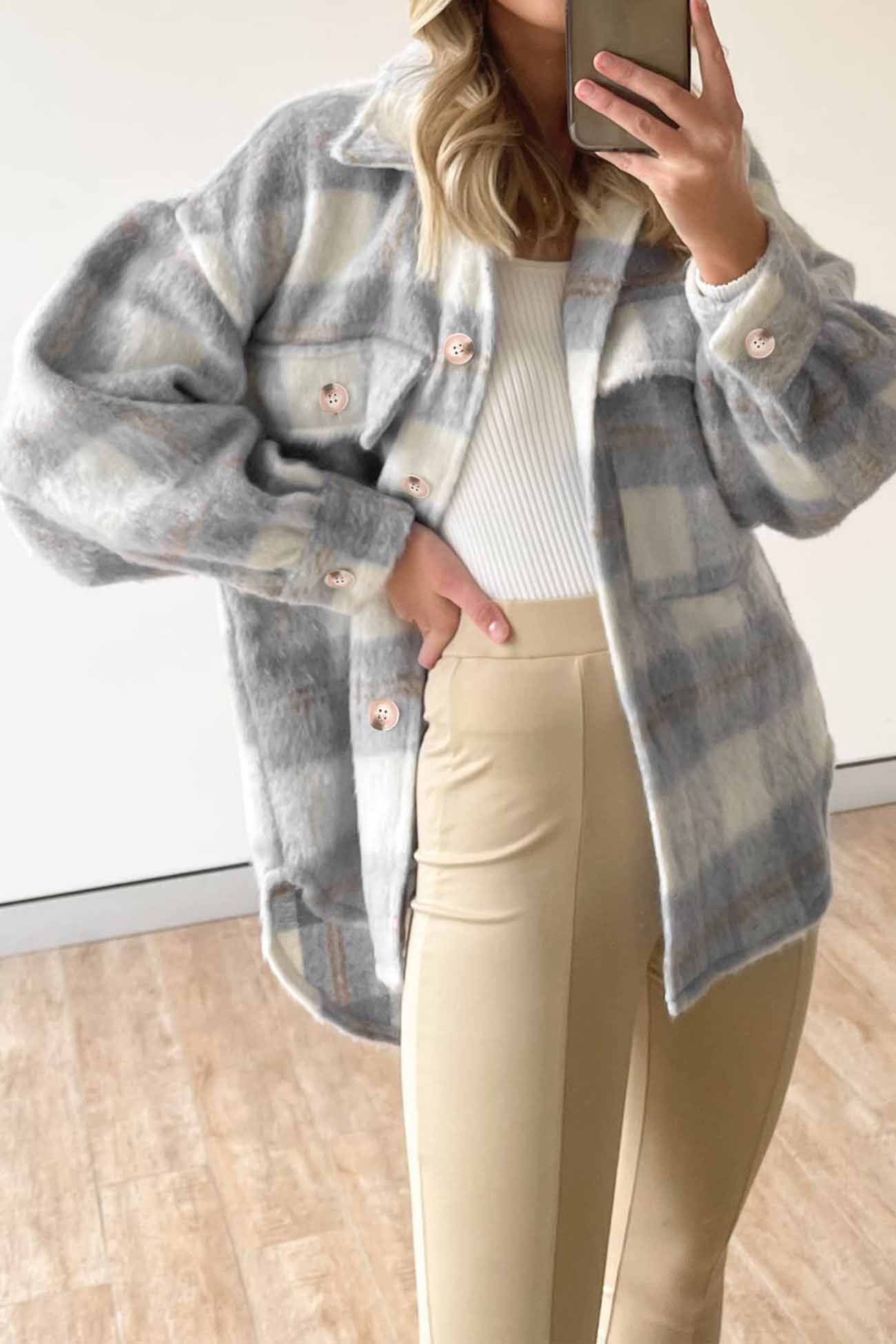 Mohair Button Up Coat