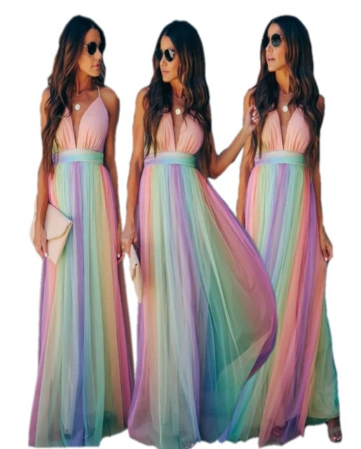 Ivyshape | Women's Colorful Fairy Dress Tulle