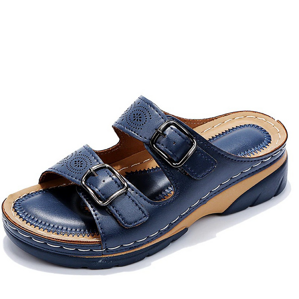 Ivyshape | Women'S Orthopedic Leather Sandals