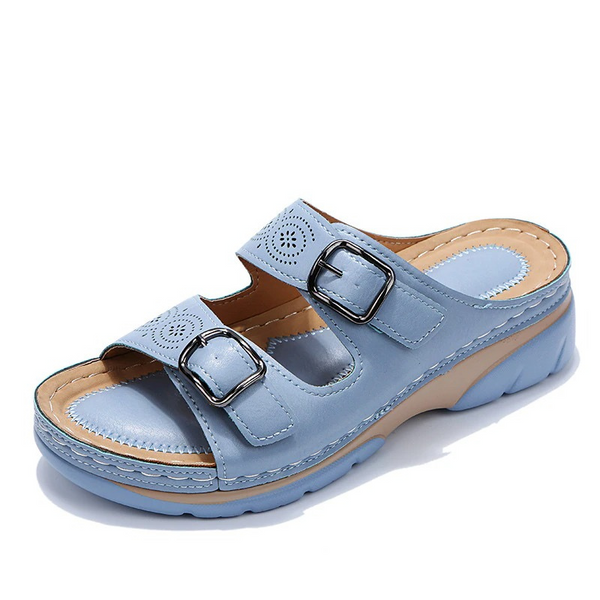 Ivyshape | Women'S Orthopedic Leather Sandals