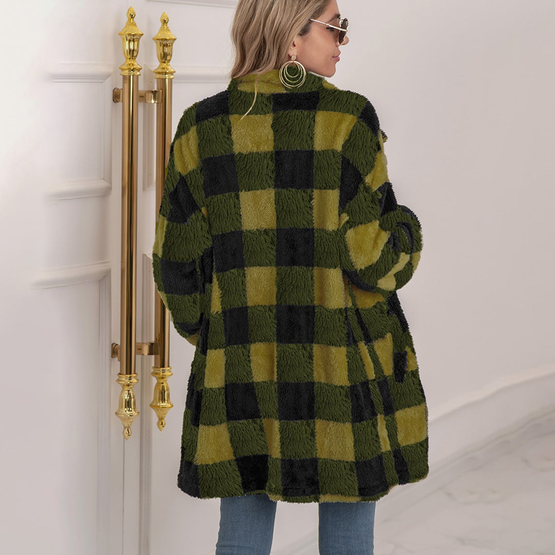 Ivyshape | Comfortable Checked Coat