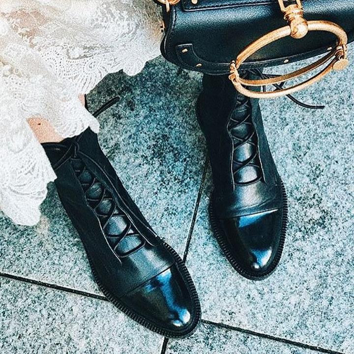 Ivyshape | Laced Heeled Boots