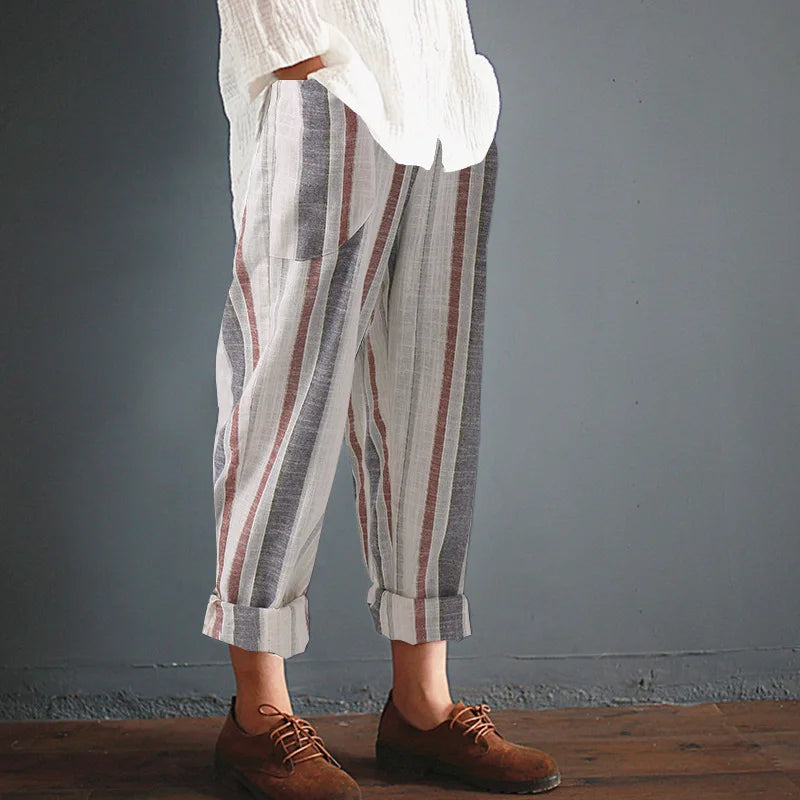 Ivyshape | Pants In Cotton Linen, Oversize