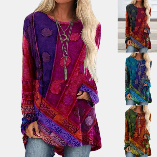 Ivyshape | Boho Long Sleeve Shirt