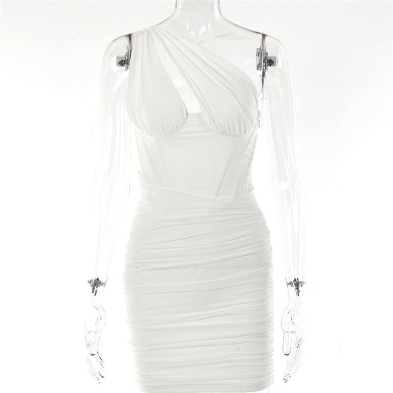 Ivyshape | Tight Fitting Evening Dress Made of Mesh