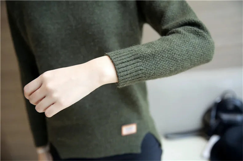 IvyShape | Versatile Korean Casual Long Sleeve Knit Top