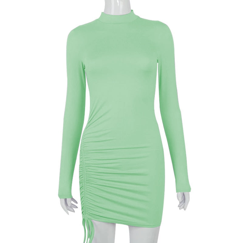 Ivyshape | Tight Fitting Dress with Long Sleeves