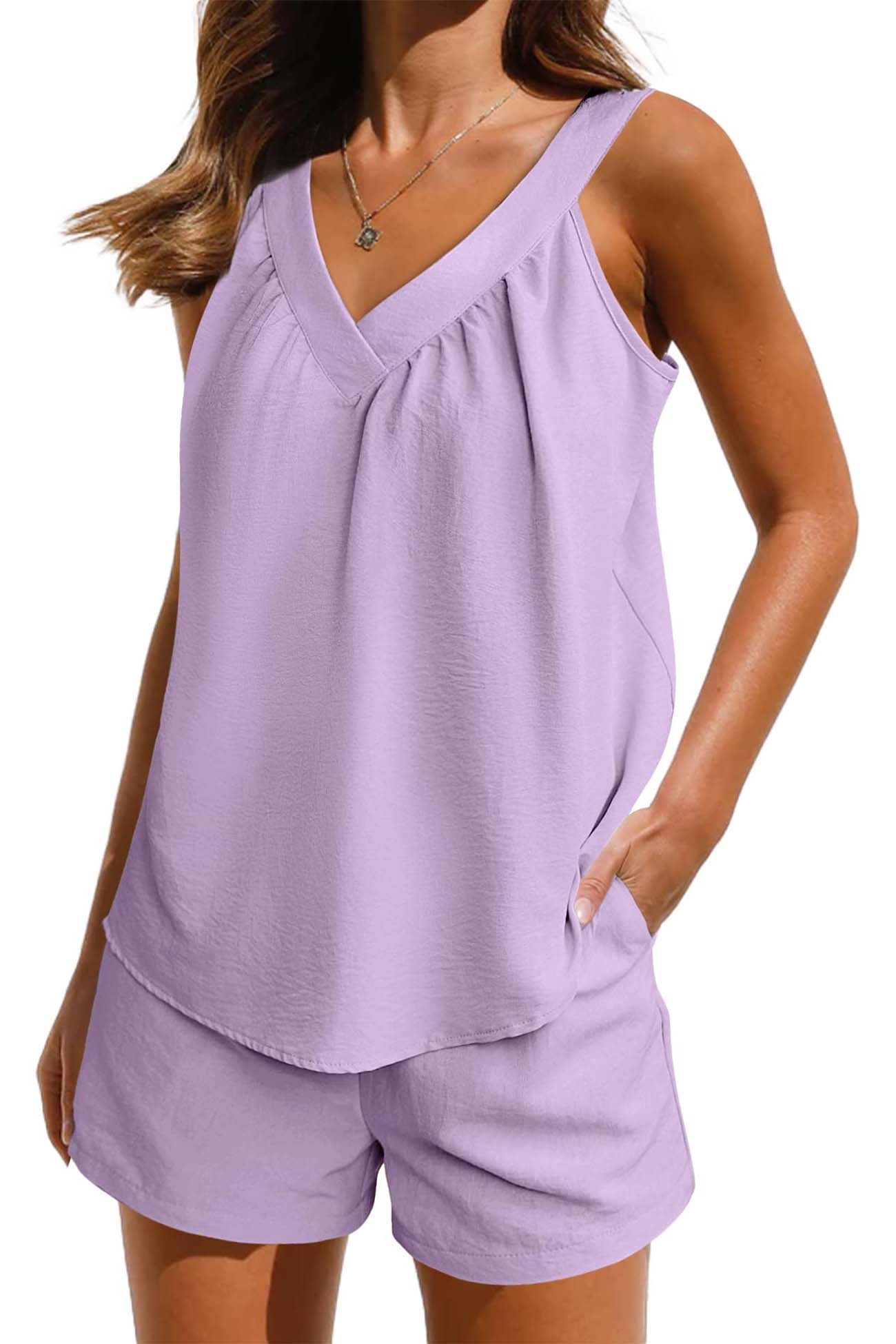 Ivyshape | Women's Casual Two-Piece Set Plain