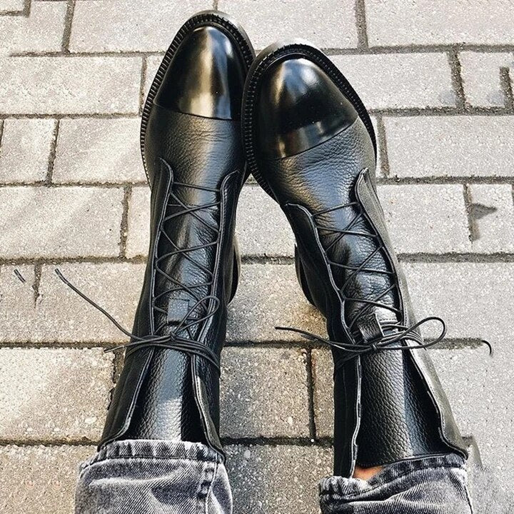 Ivyshape | Laced Heeled Boots