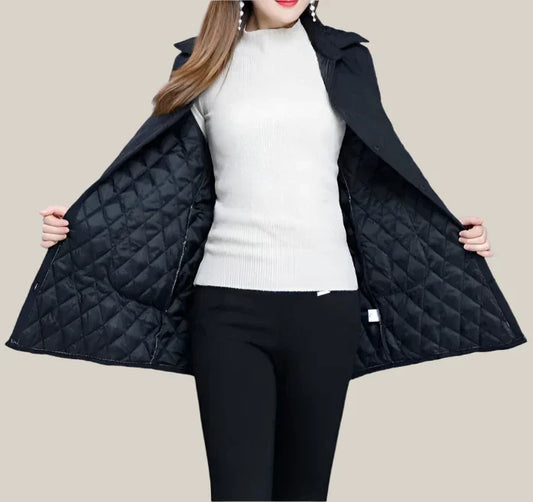 Ivyshape | Long Quilted Jacket