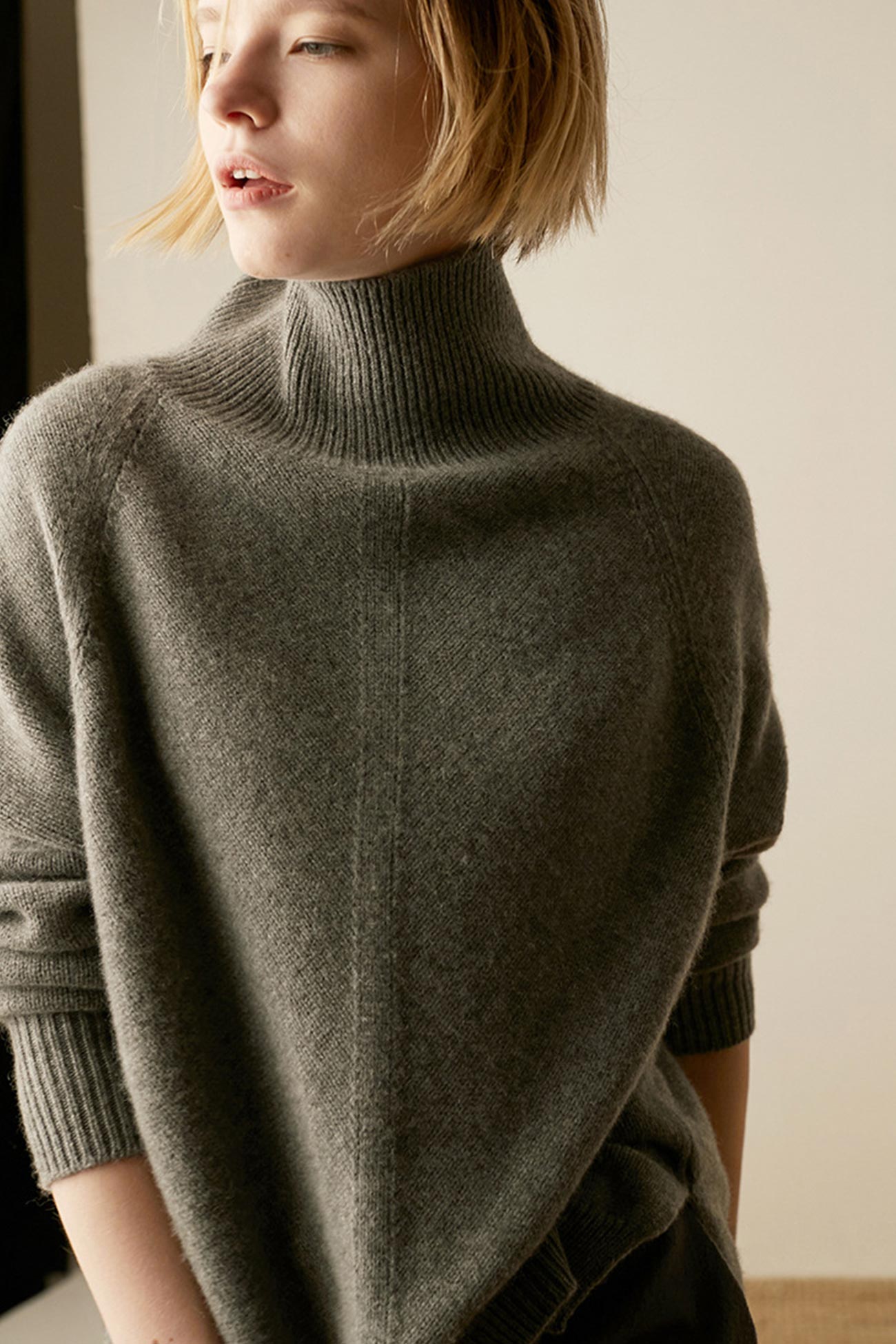 Side Split Wool Sweater