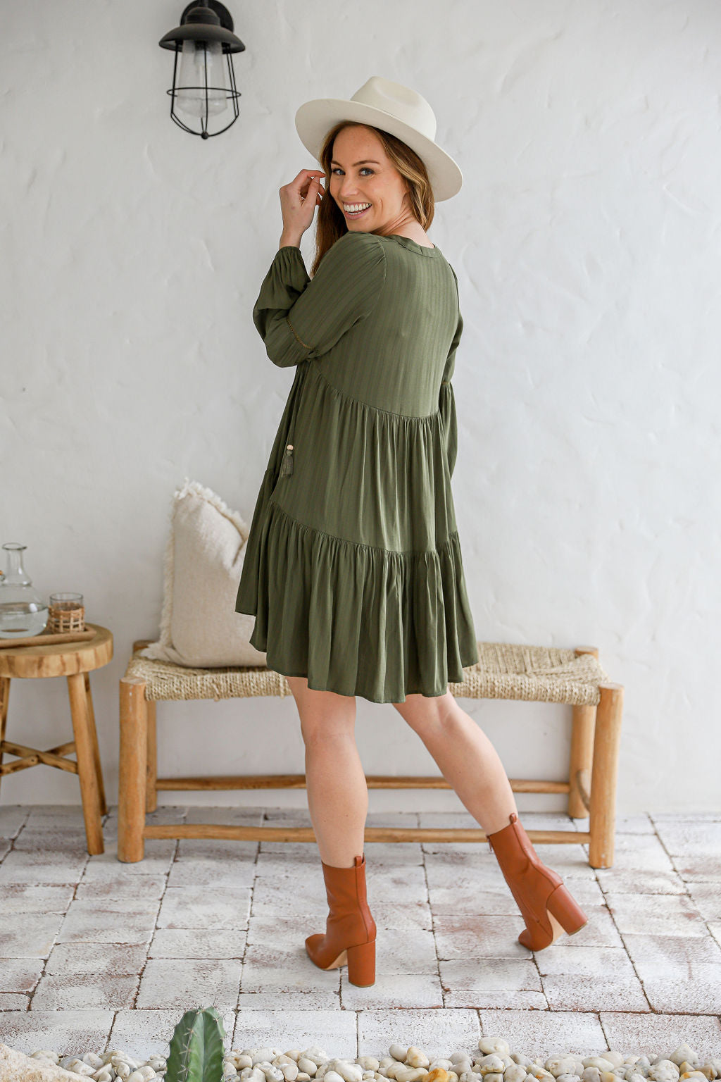 Natalie Dress - Dark Basil