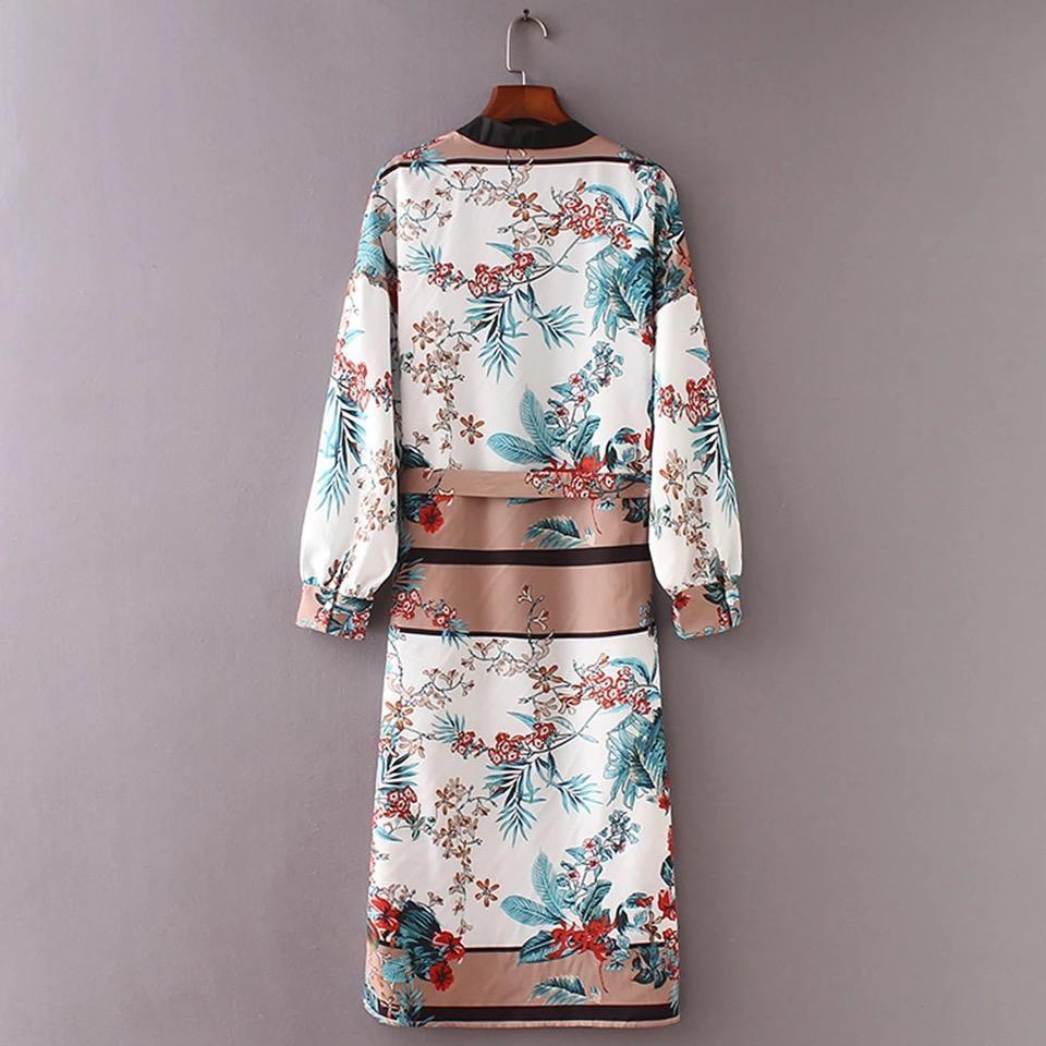 Fashion Floral Printed Cover-up Outwear