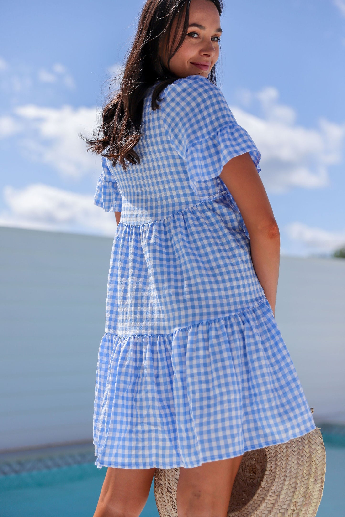 Emerson Dress - Blue Gingham