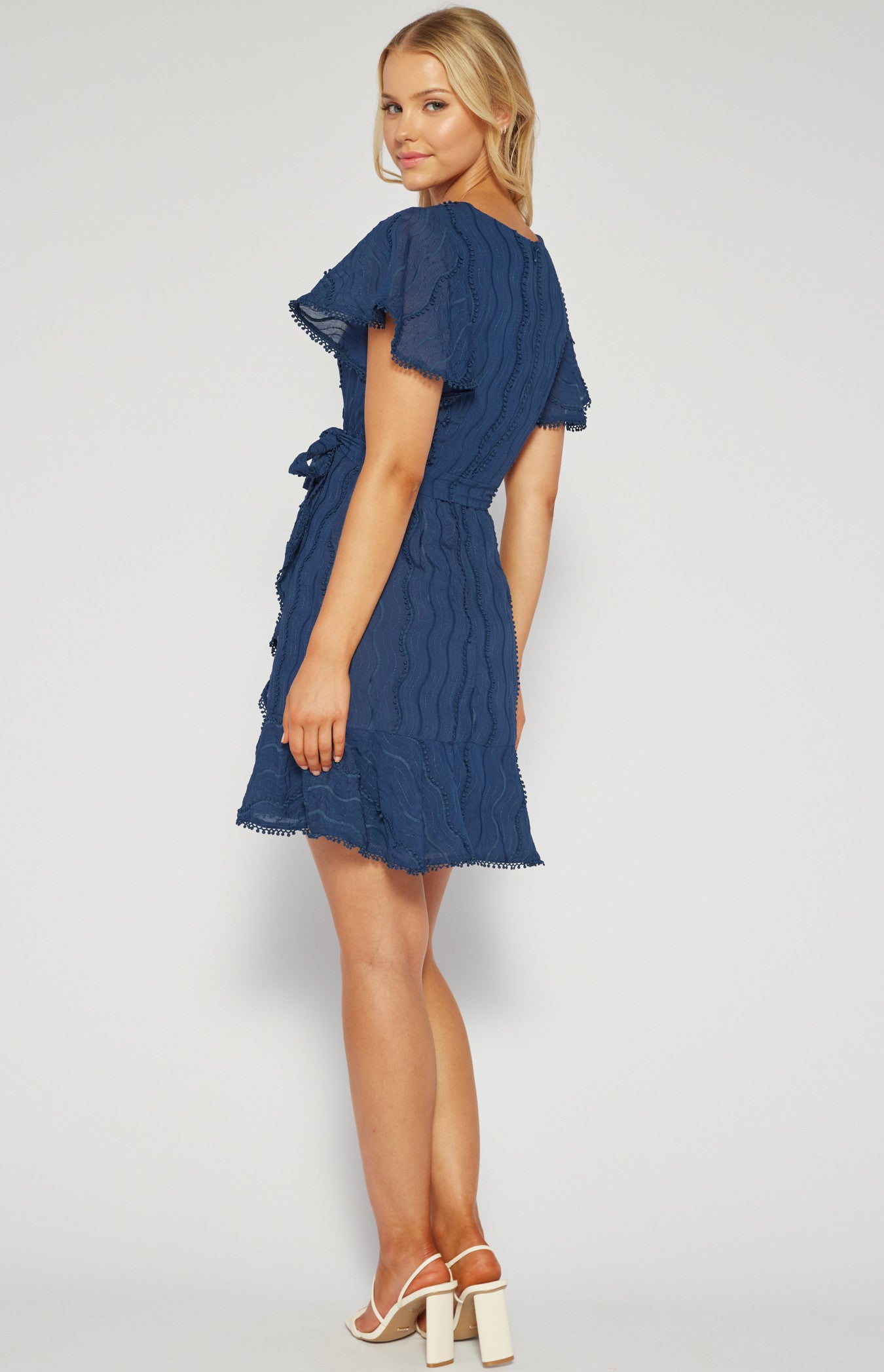 Textured Dress Navy