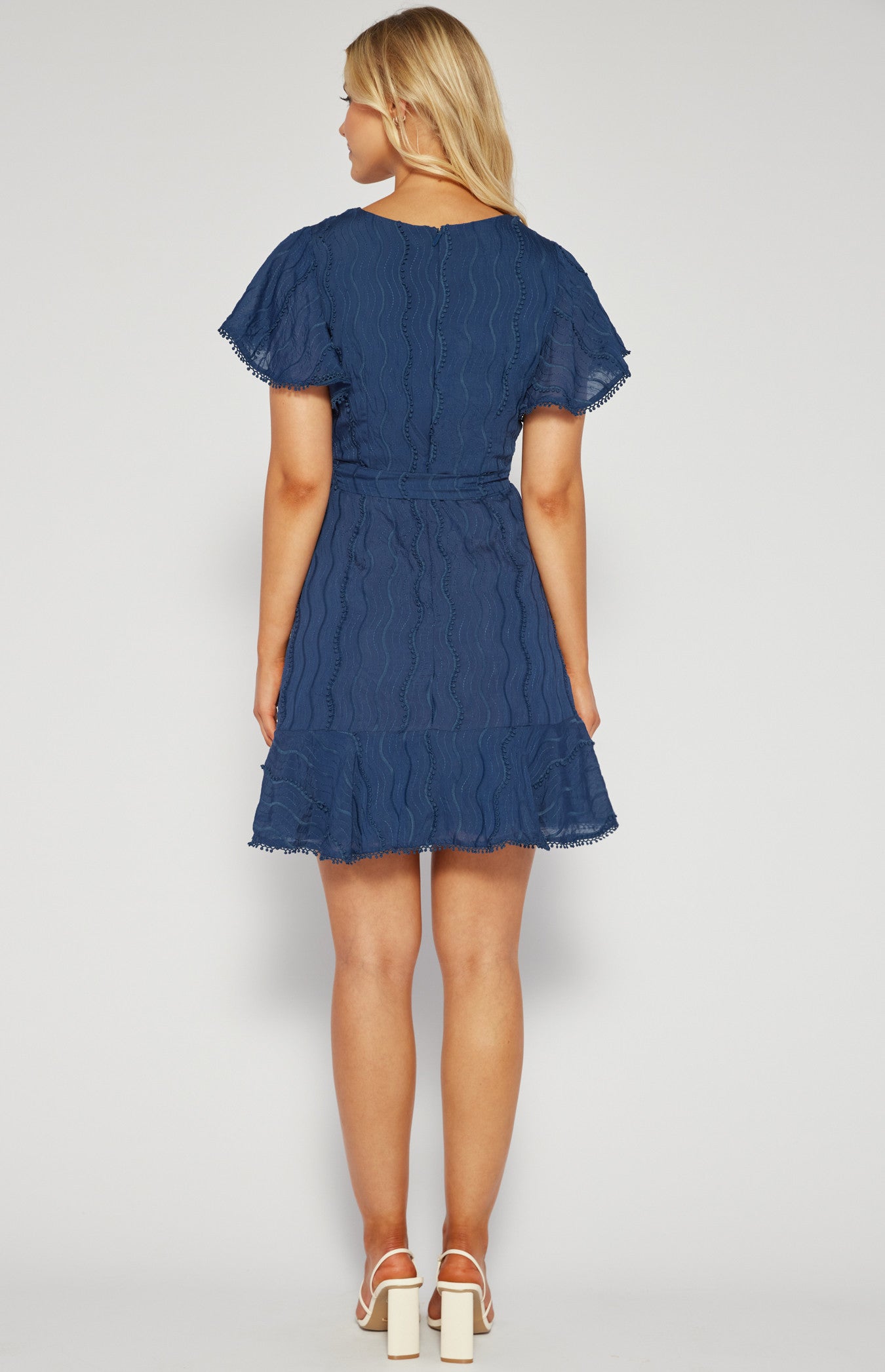 Textured Dress Navy