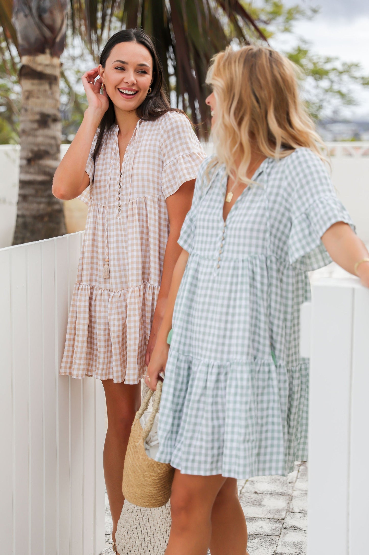 Emerson Dress - Olive Green Gingham