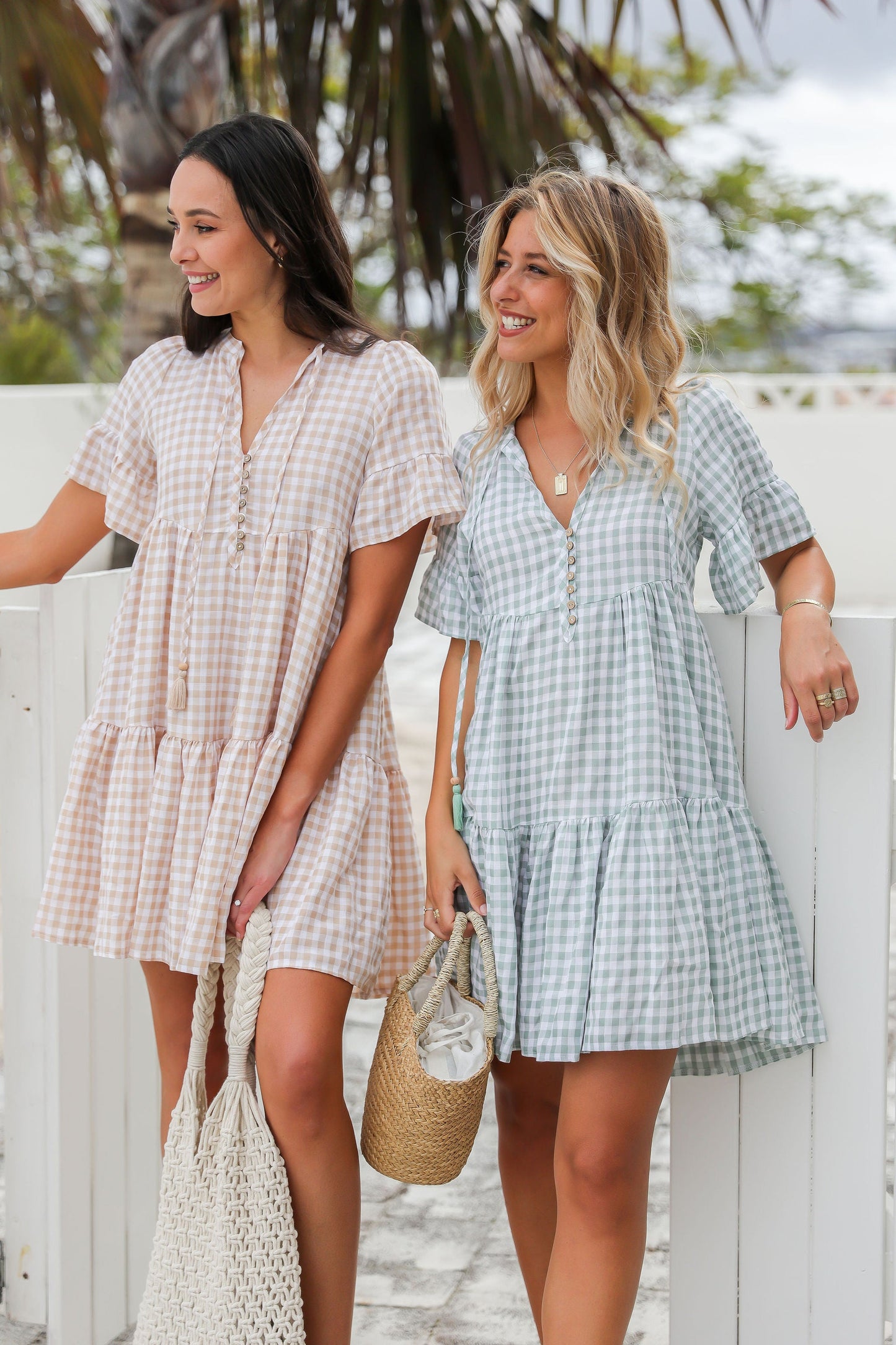 Emerson Dress - Olive Green Gingham