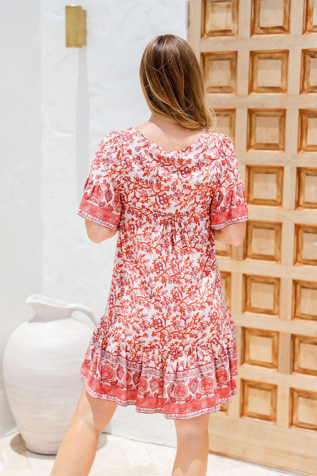 Aviva Dress - Paisley Red