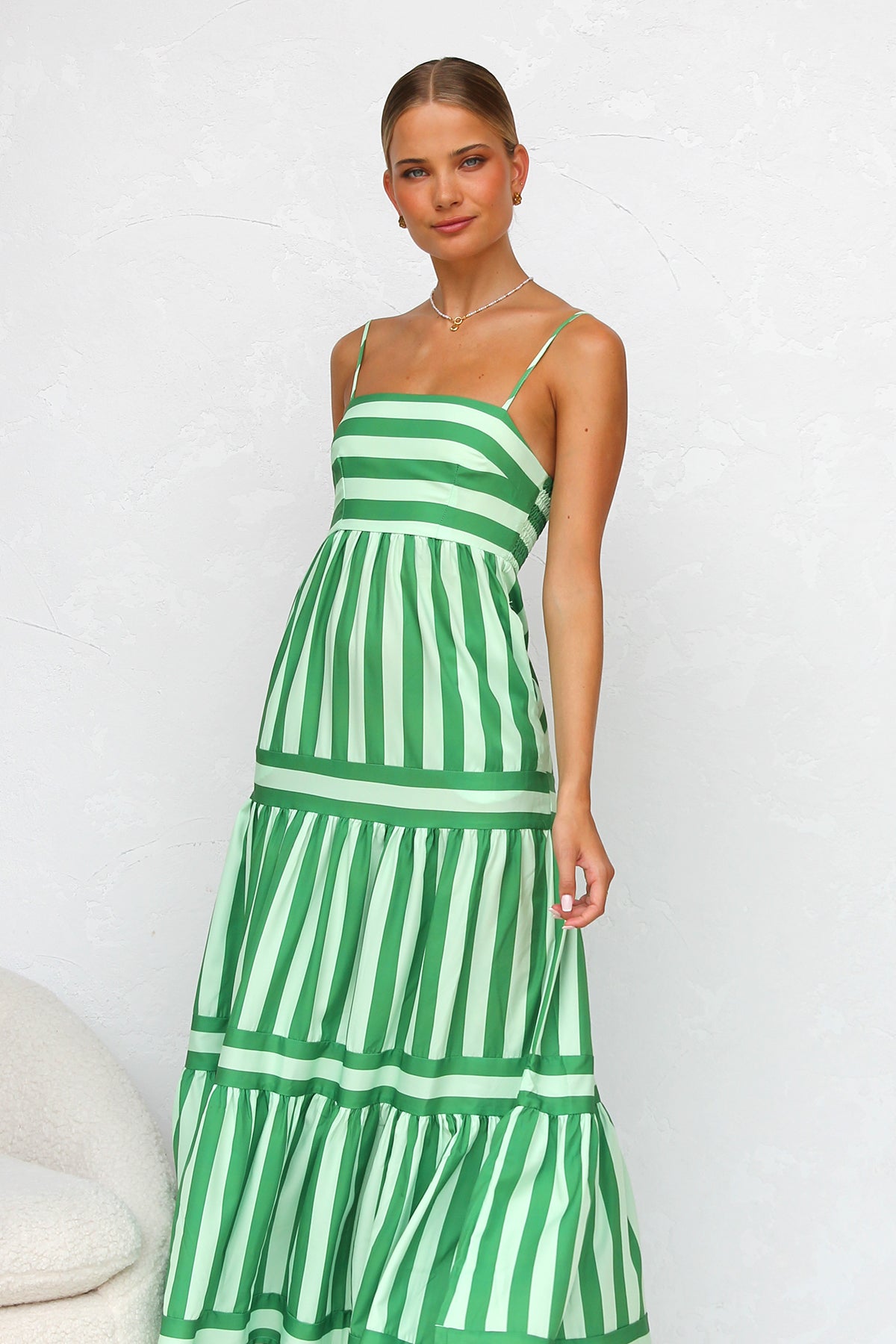 Ivyshape | Lightweight Striped Summer Dress for Women