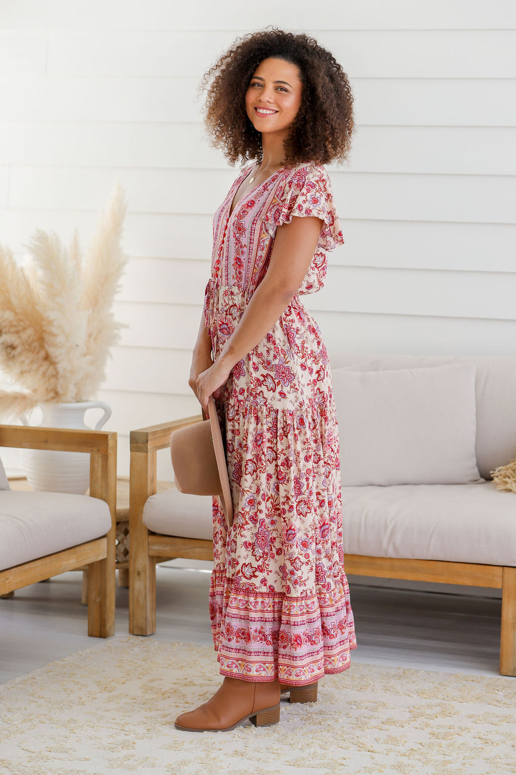 Cora Maxi Dress - Pink Blush