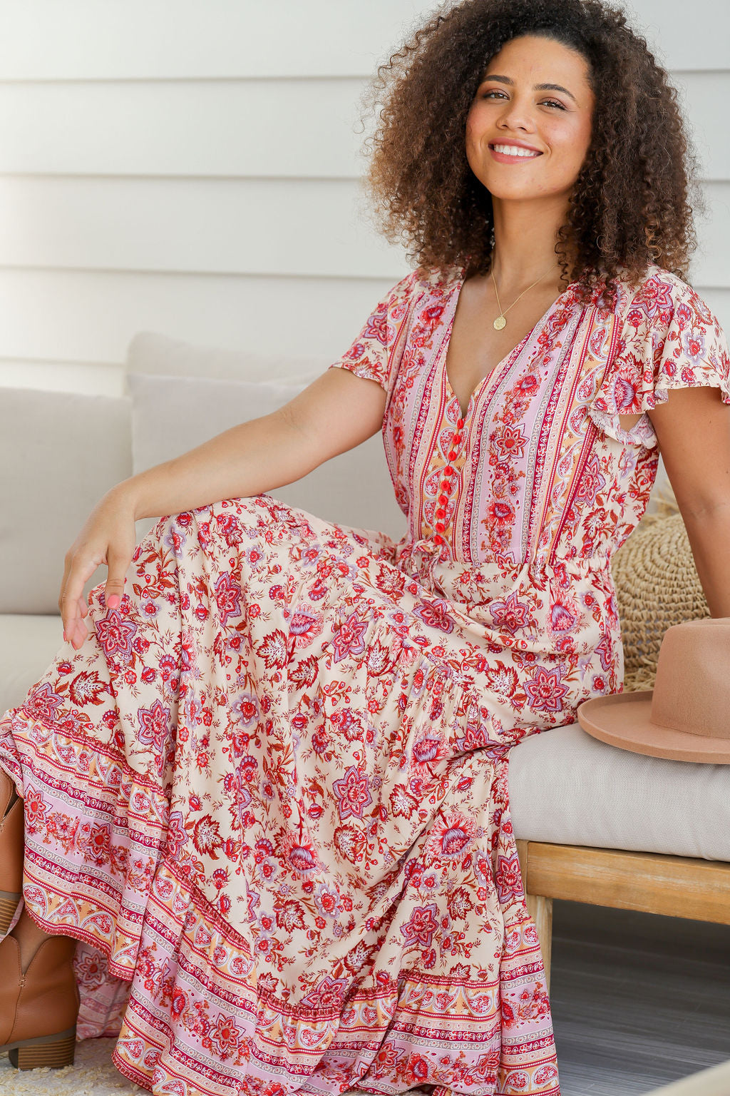 Cora Maxi Dress - Pink Blush