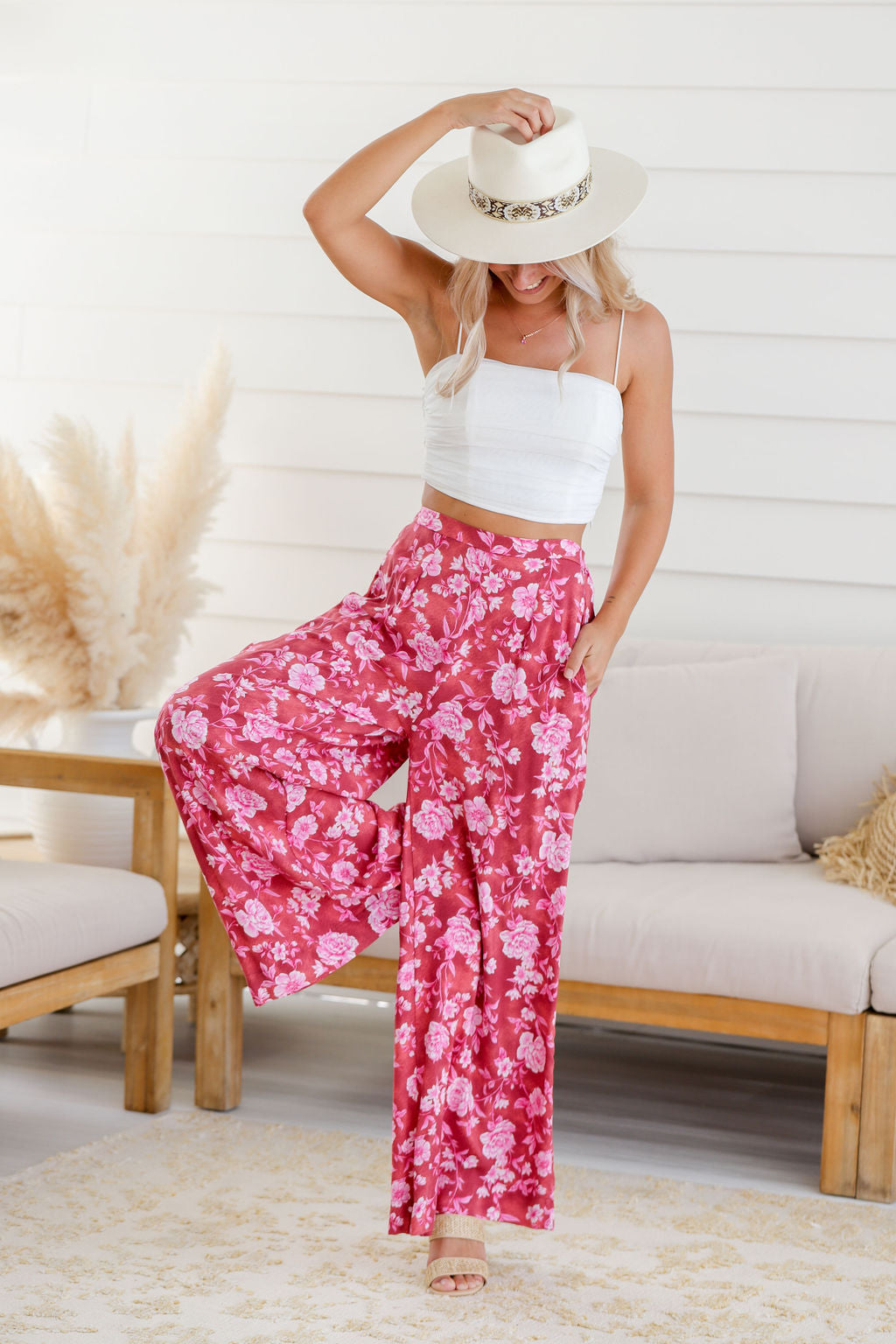 Stella Pants - Fiery Rose