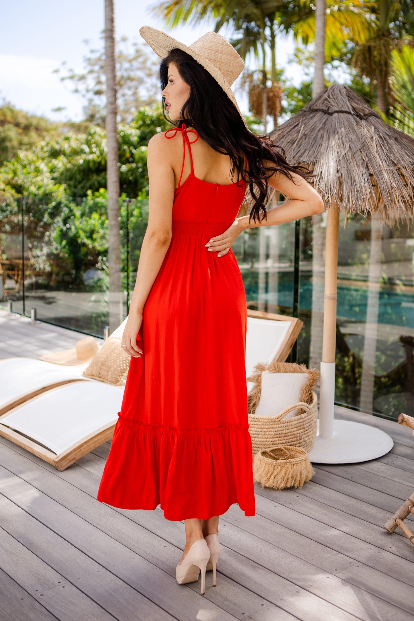 Ava Dress - Luscious Red