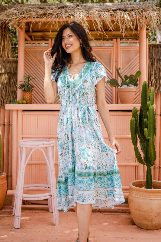 Enya Dress - Sea Green