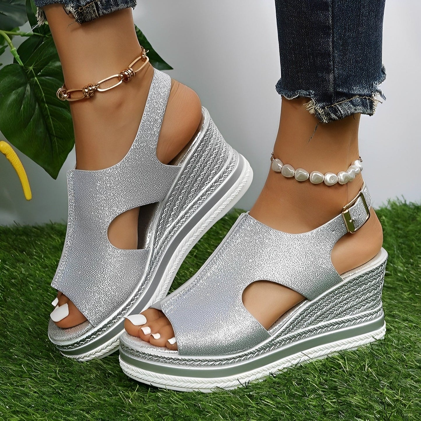 Ivyshape | Women's Stylish Platform Sandals Wedge