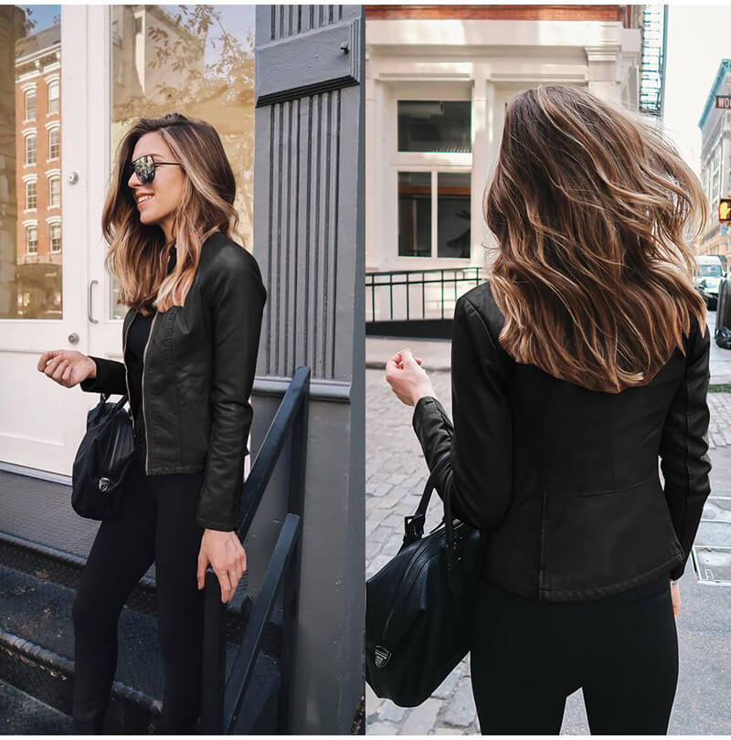 Ivyshape | Italian Leather Jacket