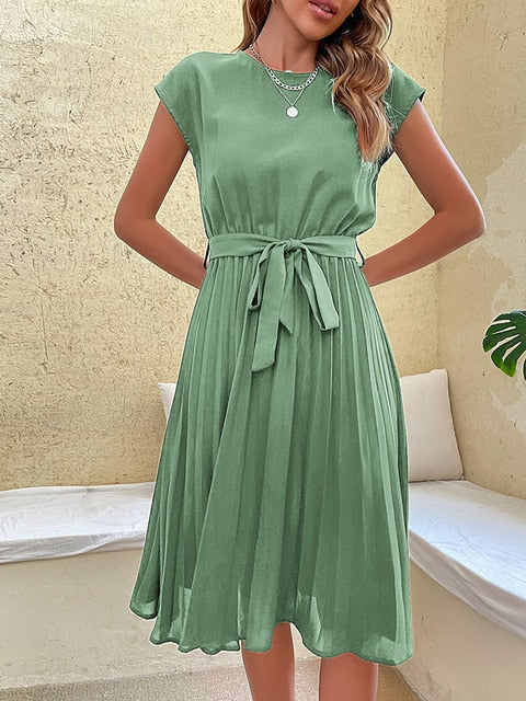 Summer Elegant Casual Loose Midi Dress | Ideal for Summer