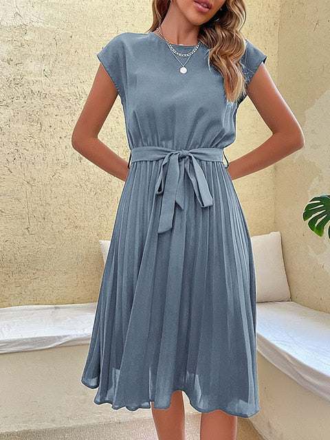 Summer Elegant Casual Loose Midi Dress | Ideal for Summer