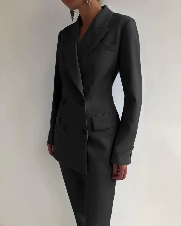 Ivyshape | Elegant Blazer & Pants Set for Women