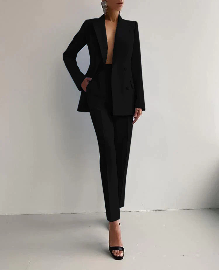 Ivyshape | Elegant Blazer & Pants Set for Women