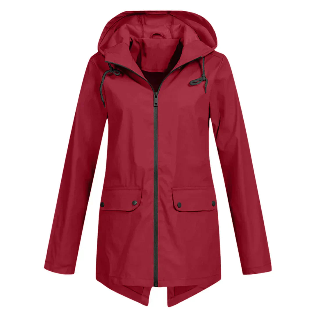 Ivyshape | Women's Long Rain Jacket Waterproof