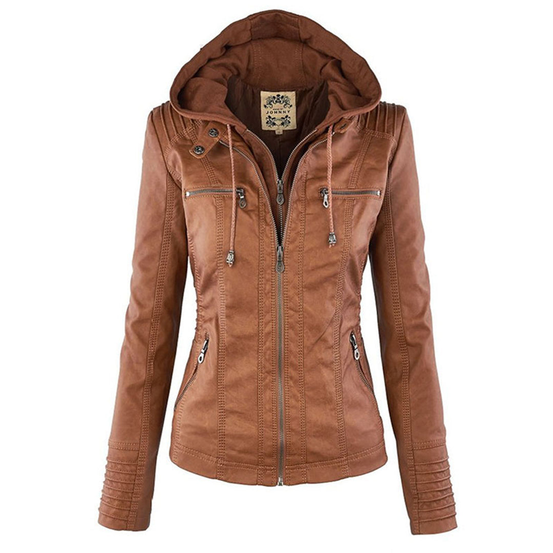 Weatherproof women's jacket with hood