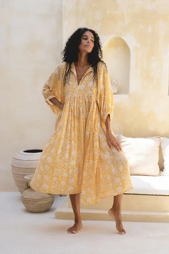 Ivyshape | Relaxed Dress with Half Sleeves