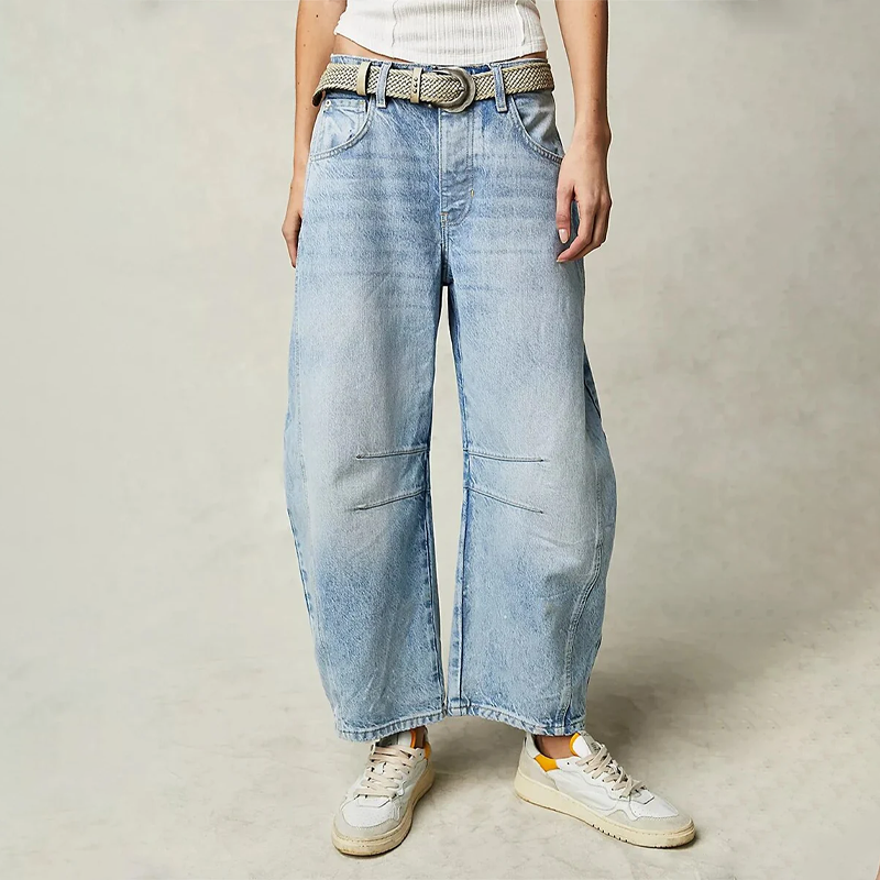 Ivyshape | Women's Wide Leg Pants Denim