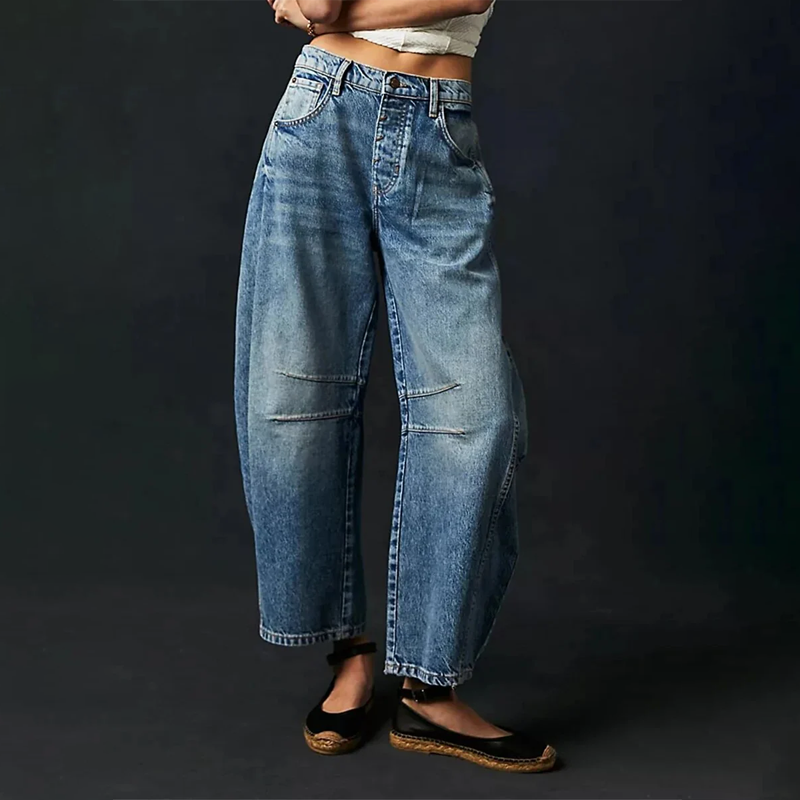 Ivyshape | Women's Wide Leg Pants Denim