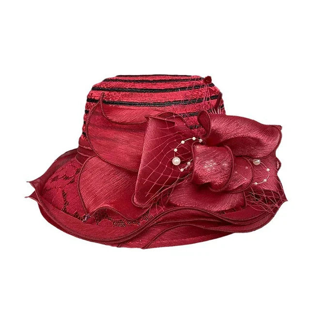 Ivyshape | Wide Bucket Hat with Bow